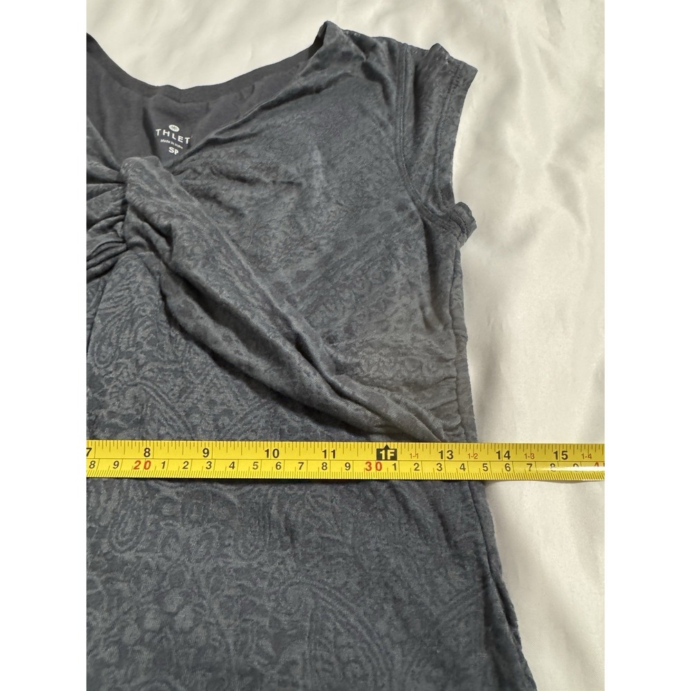 Athleta Womens SP Mini Dress Bolinas Burnout Gray Cap Sleeve Athleisure‎ - Picture 5 of 9